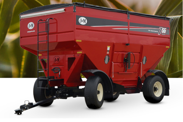J&M Manufacturing 755 Gravity Wagon for sale at Colerain, North Carolina